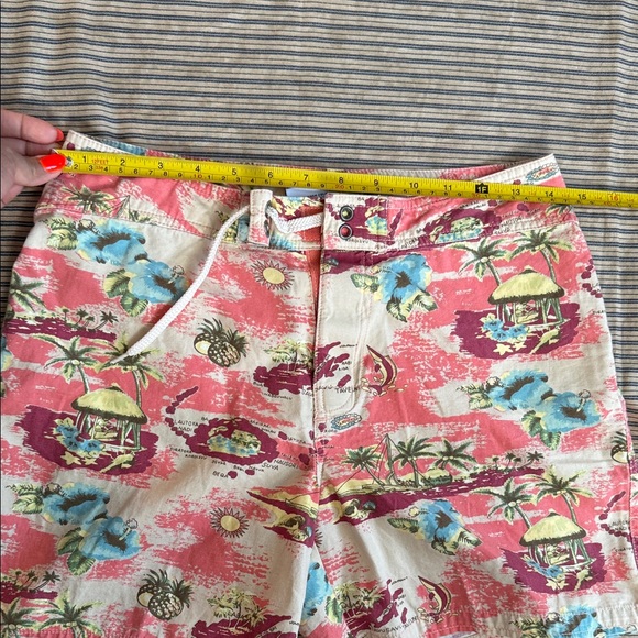 Old Navy Hawaiian Board Shorts Mens Pink Tropical Postcard Print Size 2 - Picture 7 of 10